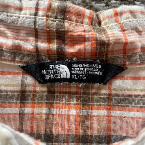 The North Face Shirt Adult Extra Large Pink Plaid Button Up Snaps Outdoor Mens - Picture 6 of 10